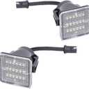 LED License Plate Lights Assembly Pair with Cover for 2016-2023 Toyota Tacoma/2014-2021 Toyota Tundra Pickup Truck 6000K White Tag Lights Lamps Replacement for TO2870101 812700C040