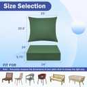 Outdoor Chair Cushions, 24 x 24 Inch Outdoor Cushion for Patio Furniture, Patio Chair Cushion, Waterproof & Fade Resistant Deep Patio Furniture Cushion Set with Handle and Ties, ForestGreen (Set of 6), 24*24+5.75/25*22.5