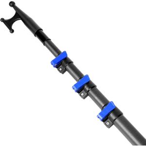 DOBEN Carbon Fiber Telescoping Boat Hook, Boat Hooks for Docking with Telescoping Extension Pole, Lightweight and Sturdy Push Pole with 3/4" Thread Boating Accessories, 12 FT