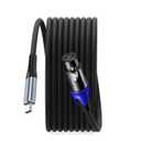 SZRMCC USB C to XLR Cable USB Type C to XLR 3pin Male Mic Audio Braided Cable for iPhone Smartphone Amplifier Speaker Mixer Console Shure Microphone (XLR Female, 1M|3.3FT)