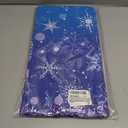 6 PCS Snowflake Tablecloth 54 x 108 " Winter Wonderland Decorations Christmas Snowflake Table Cloth Purple Blue Plastic Disposable Tablecloths Frozen Table Cover for Xmas Birthday Holiday Party Decor