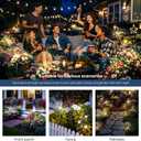 Solar Lights Outdoor, 120LED 2pack Fairy Garden Lights Decor for Outside Fireworks Lights Solar Powered for Yard, Patio, Pathway, Walkway, Balcony, Warm White