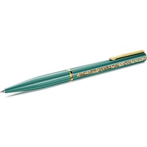 Swarovski Crystal Shimmer Glide ballpoint pen, Green, Green lacquered, Gold-Tone Finish
