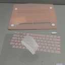 EooCoo Compatible with MacBook Air 13 inch Case M5 2026-2022 M4 M3 M2 Model A3449 A3240 A3113 A2681, Mac Air 13.6 inch Hard Shell & Keyboard Cover & Screen Film & Type-C, Matte Pink