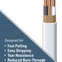 SOUTHWIRE Company #28827455 250' 14/2 W/G NM Indoor Cable, for Dry Location, Compatible with Standard Electrical Devices