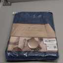 KXN Placemats Set of 8, Dual-Layer Thickened Faux Linen Table Mats, Heat Resistant & Wrinkle-Free, Machine Washable Cloth Place Mats for Kitchen Dining Indoor Outdoor (Navy Blue)