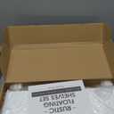 Shario Floating Shelves - Set of 2, Wall Mounted Hanging Shelves with White Towel Rack, Decorative Storage Shelves for Bathroom, Kitchen, Living Room & Bedroom (Rustic White)