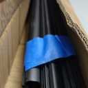 Double Track Curtain Rod, Wall Mount, Black, 10.2ft