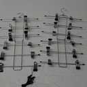 Pants Hangers with Clips,Space Saving Hanging Closet Organizer-6 Tiers Skirt Hangers with 360 Swivel Hook,Closet Organizer-Clothes Hangers- College Dorm Essentials Apartment Essentials-2 Pack