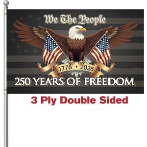 250 anniversary usa Flag 3x5 Double Sided 3-Ply 250th anniversary Flag | Heavy Duty | UV Protection | Fade Resistant | Brass Grommets | Indoor Outdoor Decorations | All Weather Outdoor Use