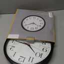 Bernhard Products Black Wall Clock Silent Non Ticking 12 Inch Quality Quartz Battery Operated Round Easy to Read Home/Office/Kitchen/Classroom/School Clocks