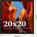 20x20 Picture Frame Set of 2, 20 x 20 Black Picture Frame with HD Plexiglas, 20 by 20 Poster Frame, Display Frame for Vertical or Horizontal, Presenting Spatial Aesthetics-Form & Light Series