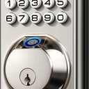 Veise Fingerprint Door Lock, Keyless Entry, Auto Lock, Electronic Keypad Deadbolt for Front Door, Biometric, Anti-Peeking Password, Easy Install, Satin Nickel