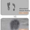 Diatomite Stone Bath Mat, Quick Dry Super Absorbent 23.6"x15.7", Light Gray
