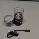 Unique Electric Herb Grinder, Small Spice Grinder Electric herb Grinders Mini Size 2x3.5inches with 2pcs 1.7oz/50ml Glass Jar Herb Jar Portable Grinders Rechargeable Automatic herb Grinder