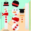 Kathfly 96 Sets Snowman Stick Ornament Craft Kit Winter Arts and Crafts Bulk Snowman Hats Ornaments Crafts for Kids Winter Xmas DIY Classroom Home Activities Party Favors