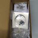 Pocket Door Lock with Key,Privacy Door Hardware Suitable for Bathroom Bedroom etc Recessed 2 Sided, 2 3/8" Backset, Invisible Hardware for 1 3/8 to 2 3/16 Thickness Door (Sliver)