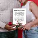 2 x TQDaiker Romantic Poem Valentines Day Poem Cards,Sweet Anniversary Card for Husband Wife,Happy Valentines Day Cards for Him Her,Envelope Included.