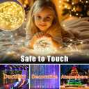 RadiantFlux Fairy String Lights - 16.4ft 50 LED Battery Operated, 21 Modes, IP65 Waterproof, Multi-Color Changing for Christmas Indoor Outdoor Decor