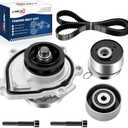 Engine Timing Belt Kit with Water Pump, Compatible with 2012-2018 Chevy Sonic, 2010-2015 Cruze, 2009-2011 Chevy Aveo Aveo5, 2009-2010 Pontiac G3, 2007-2008 Saturn Astra, L4 1.6L 1.8L DOHC