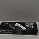 Leebein Electric Spin Scrubber, Cordless Cleaning Brush for Bathroom Shower Tub, IPX7 Waterproof Power Scrubber with 7 Brush Heads, Extendable Long Handle and 2 Speeds Scrubber for Bathtub Floor (Black)