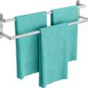 Towel Rack for Bathroom, Double Towel Bar 24Inch, Stainless Steel Bathroom Towel Holder, Double Towel Hanger Wall Mounted Towel Rod, Bathroom Towel Rack(Brushed Nickel)