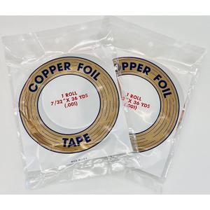 2 Rolls/Pack 7/32 Edco Copper Foil (Copper Backed