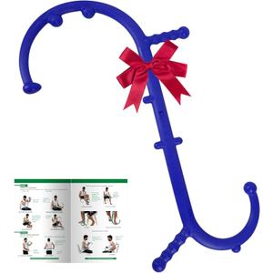 Shrdaepe Massage Trigger Point Cane, Body Deep Tissue, Handheld Back, Neck, Shoulder, Leg and Feet Massager Rod, Muscle Release Tool Self Massage Hook Cane Gifts for Women & Men, Blue