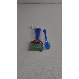 Egg Spoons / Children's Spoons Large Pack of 6 Plastic Transparent Blue