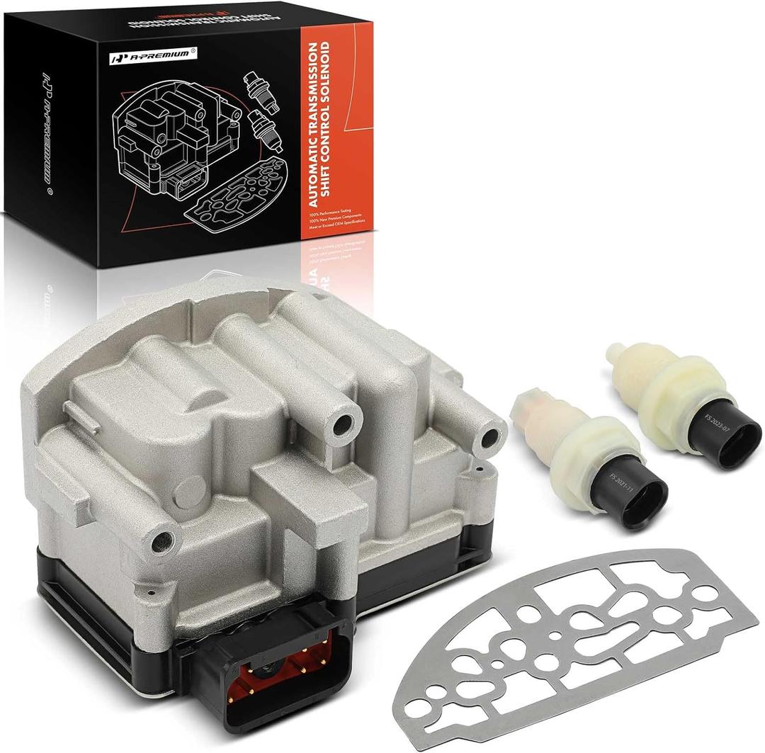 A-Premium Automatic Transmission Shift Control Solenoid Block Pack Compatible with Chrysler, Dodge, Eagle & Plymouth Model - for Voyager, Sebring, 200, Town & Country, Avenger, Caravan, Stratus & More