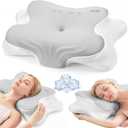 VYLEE Cervical Neck Pillow, Memory Foam Contour Pillow (Grey), Standard