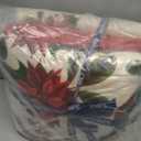 Cmfshape Velvet Christmas Quilt King Size-Cream Bedspread Comforter with Poinsettia Design-Soft Lightweight Coverlet&Bedding Set-106"x96" (Red)