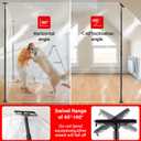 12FT Dust Barrier Poles Kit,Spring Retractable Zipper Wall Poles for Dust Barriers System,Home & Construction,Spring Barrier Loaded Poles for Renovation & Construction Renovation(Exclusive Patent)