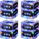 4 Sets 80s 90s Glowing Cassette Tape Bucket Centerpiece 80s Party Supplies 90s Theme Birthday Party Favor Light Cassette Tape Table Decoration for Music Theme Retro Hip Hop 1980 1990 Event