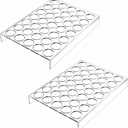IEEK 2 Pack of 35 Slots Flat Countertop Coffee Pod Holder K Cup Organizer Tray Clear Acrylic Coffee Pod Organizer for Office and Kitchen Counter or Drawer Compatible With KCup Pods