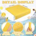 Novabright 2 Pcs Pool Seats for Edge of Pool Poolside Seating Mat with Soft Foam Pad Anti-Slip Cushion Waterproof Bath Seat Chair Poolside Accessories for Summer Outdoor Beach (Yellow,12 Inch)