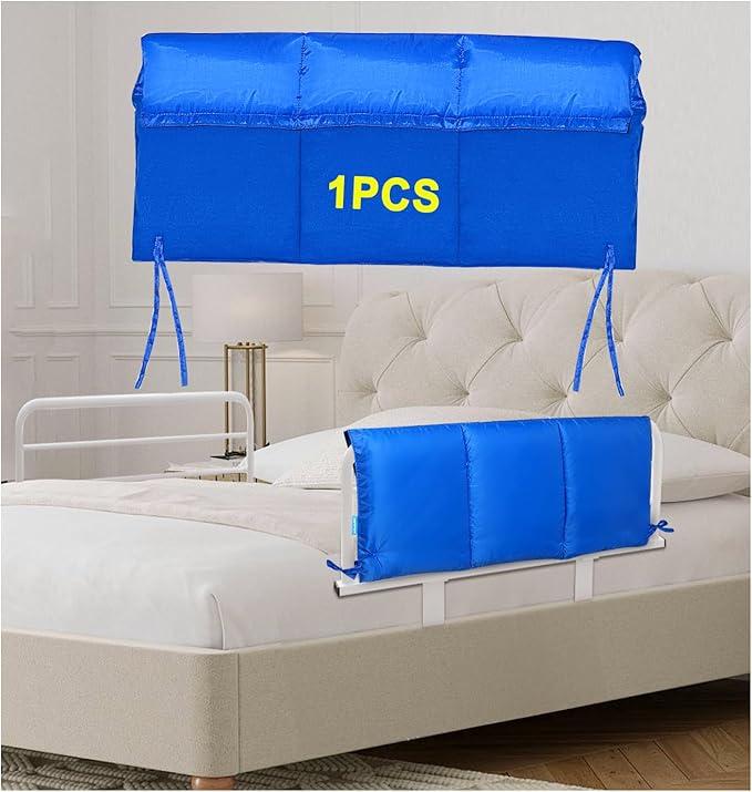 Bed Rail Cushion Pads for Hospital Bed Rails Cover Padding Bed Barrier for Adults Medical Foam Bumper Pads Rail Protector Safety Guard for Elderly Adults Bed Side Rails Padding Cover - 2 PCS, 115inch x 60 inch