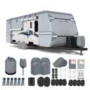 MOFCOVER Camper Cover 16-18 ft 9 Layers Travel Trailer Cover RV Cover, Grey