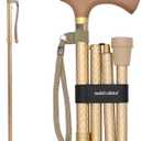 Switch Sticks Folding Walking Cane For Women & Men (Engraved Pearl Gold)