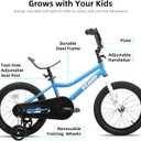 KEANO 12" Kids Bike for 3-4 Yrs, Training Wheels, BMX Style, Blue