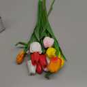 SITUMEIZI Fake Flowers Tulips Artificial Flower 15pcs Real Touch PU 14" for Spring Easter Home Kitchen Wedding Bouquet Bulk Mother's Gift Day Decorations(Assorted Colors,5)