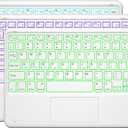 Bluetooth Keyboard, Slim 7 Colors Backlit Wireless Bluetooth Keyboard with Touchpad Built in Rechargeable Battery for iOS Android Windows Tablets PC Smartphone