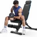 MERACH Adjustable Weight Bench, 990LBS Fast Folding Weight Benches for Home Gym, Workout Bench with Extended Head Support, Incline Decline Flat Utility Bench Press for Full Body