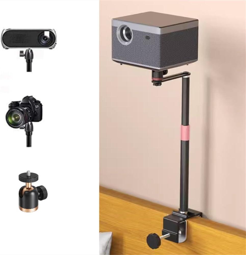 AiFeelife Projector Stand Desk Bedside C-Clamp Projectors Bracket Metal Adjustable Projector Holder Bed/Table Mount for Nebula, XGIMI, VANKYO, BenQ, PVO, TMY, AuKing and Most LCD/DLP Video Projectors