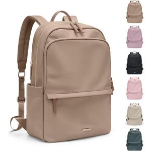 GOLF SUPAGS Women Laptop Backpack Casual Daypack for Work Travel College Backpack Purse Fits 15.6 Inch Notebook (Champagne)