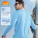 NORTHYARD Men's Sun Protection Shirts Long Sleeve UPF 50+ Rash Guard Swim Shirt Athletic Running UV Fishing Hiking SPF (Blue, L)