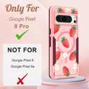 3 x for Google Pixel 8 Pro Case - Compatible with MagSafe Women Girls Cute Magnetic Protective Cover Girly Kawaii Strawberry Heavy Duty Shockproof Design for Google Pixel 8 Pro Phone Cases