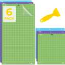 HTVRONT Cutting Mat, 6 Pcs Cutting Mat 12x12 & 12x24in(Standard, Light, StrongGrip) Compatible with Cricut Maker 3/4/Maker/Explore 3/4/5/Air 2/One, Variety Adhesive Sticky Cutting Mats Accessories