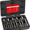 15Pcs Screw Extractor Set, Easy Out Extractor Set, Left Hand Drill Bit Hex Head Extractor, Cobalt HSS Steel Kit for Stripped Screws and Broken Bolts