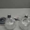 Vintage 2-Lights Clear Ribbed Glass Wall Sconce Lighting Black Finished, Double Head Bathroom Vanity Light Fixture for Bedroom Living Room Dining Room Hallway